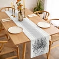 thumbnail image 3 of Eucalyptus Grey Table Runner - 120 Inch Long, Kitchen Dining Table Runner Dresser Scarves, Vintage Bottle Succulents Flower Stripes Farmhouse Decor for Coffee Tables Wedding Party Banquet, 3 of 8