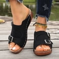 thumbnail image 5 of Viluyesy Womens Slide Sandals, Soft Sole Slip-On Wide Width 2026 Ladies Summer Comfortable Shoes Black US6, 5 of 7