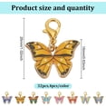 thumbnail image 2 of 32 Pcs 8 Colors Enamel Butterfly Stitch Markers Alloy Crochet Stitch Marker Locking Stitch Marker with Lobster Claw Clasp Knitting Crocheting Accessories for Marking Direction Guidelines DIY, 2 of 7