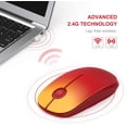 thumbnail image 4 of Souris d'Ordinateur Portable Sans Fil, Vssoplor 2.4G avec Récepteur Nano pour Ordinateur Portable, Ordinateur Portable, Ordinateur (Jaune à Rouge), 4 of 5