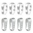 thumbnail image 2 of Lancharmed Silver Bracelet Silver Plated Connection Clasp Glossy Open End Melon Clasp 8Pcs Necklace Jewellery Clasp Necklace Extenders for Women Friend Gifts for Women, 2 of 8