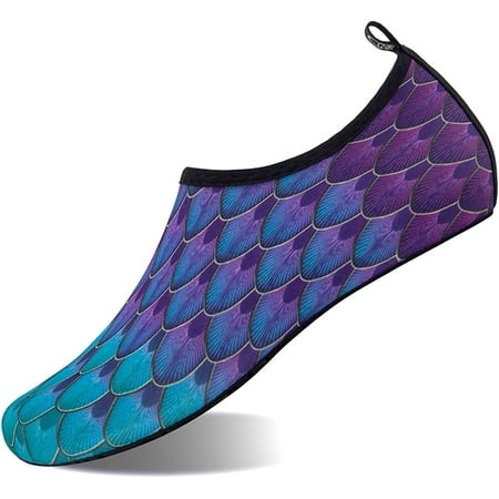 

Womens and Mens Water Shoes Quick-Dry for Beach Swim Surf Blue Fishscale (46-47)