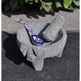 thumbnail image 3 of Molcajete de Piedra Volcanica Pitzotl con forma de cochinito Incluye tejolote y Cuchara de Talavera Poblana CEMCUI Molcajete pitzotl en forma de cochinito, incluye tejolote y cuchara de Talavera Poblana, 3 of 4