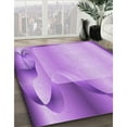 thumbnail image 3 of Ahgly Company Machine Washable Indoor Square Transitional Violet Purple Area Rugs, 6' Square, 3 of 7