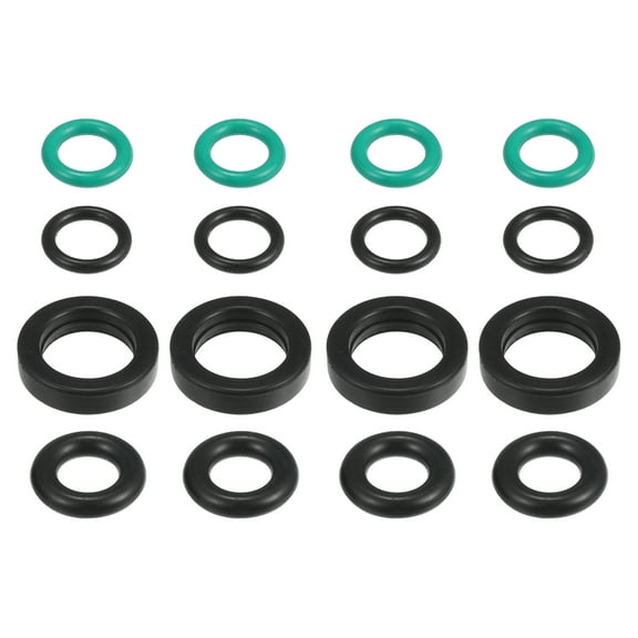 4 Set Fuel Injector O Rings Seals Fuel Injector Repair Kit for Honda Accord Civic 1988-2002 Rubber Black