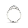thumbnail image 3 of 1 Carat T.W. Diamond Single Halo Three-Stone 14kt White Gold Engagement Ring, 3 of 4