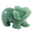 thumbnail image 1 of 2 Inch Cartoon Elephant Ornament Aventurine Simulation Animal Figurine Delicate Stone Engrave Gift Desktop Decor (Green), 1 of 7