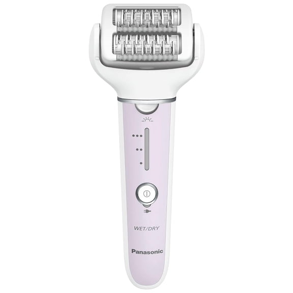 Panasonic Epilator with Gentle Cap, Electric Hair Remover for Home, 3 Speeds, Wet Dry - ES-EY30-V