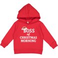 thumbnail image 2 of Inktastic Boss of Christmas Morning Holiday Toddler Hoodie, 2 of 4