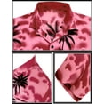thumbnail image 4 of HAPPY BAY Men's Hawaiian Shirts Short Sleeve Button Down Shirt Men's Hawaii Shirts Boho Vacation Casual Summer Beach Shirts for Men Funny M Palm Island View, Red, 4 of 5