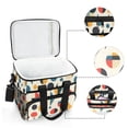 thumbnail image 6 of FORMRS Insulated Cooler Bag 24 Cans Capacity Soft Leakproof Lunch Box with Side Pockets, Red Geometric, 6 of 7