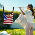 thumbnail image 2 of SEANATIVE American Flag Clothespin Bag Clothes Pin Hanging Bag Clothespin Bag with Hanging Hook 12 x 14.5 Inch Laundry Clothes Pin Holder Hanging Bag Clothespin Storage, 2 of 7