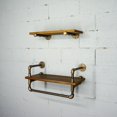 thumbnail image 1 of Furniture Pipeline Austin Farmhouse Industrial 24" & 27" Wide 2-Piece Multi-Purpose Wall Shelf Rack, 1 of 2