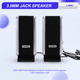 thumbnail image 4 of NEW 120W USB Power Desktop Computer Notebook Audio Speaker 3.5mm Earphone Jack, 4 of 8