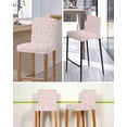 thumbnail image 5 of Farmhouse Pink Bar Stool Covers Set of 4, Vintage Flower Leaf Botanical Plant Stretch Washable Bar Chair Covers with Backs, Removable Pub Counter Height Chair Cover for Kitchen Dining Room Cafe, 5 of 7