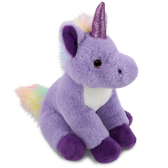 DolliBu Plush Purple Unicorn Stuffed Animal - Soft Huggable Unicorn, Adorable Playtime Unicorn Plush Toy, Cute Fantasy Cuddle Gifts, Super Soft Plush Doll Animal Toy for Kids and Adults - 9 Inches