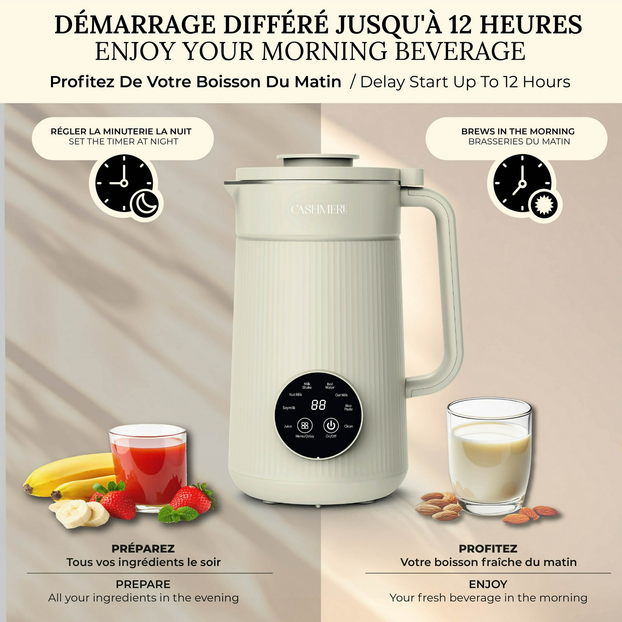 Machine Automatique à Lait De Noix De 1,275 G, Machine à Lait De Soja 8 En