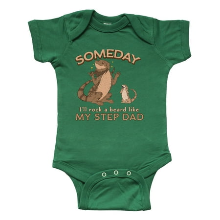 

Inktastic Someday I ll Rock A Beard Like My Step Dad-Bearded Dragons Gift Baby Boy or Baby Girl Bodysuit