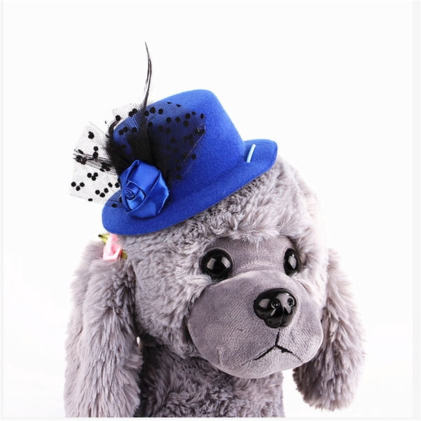Xihbxyly Gorra de Verano para Mascotas, Diseño de Encaje de Plumas, Protección Solar, Elegante Accesorio para Exteriores, Estilo Informal para Perros Pequeños, Ideal para Fiestas y Uso Diario, 13 X 5