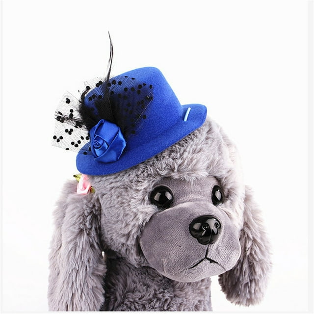 Xihbxyly Gorra de Verano para Mascotas, Diseño de Encaje de Plumas, Protección Solar, Elegante Accesorio para Exteriores, Estilo Informal para Perros Pequeños, Ideal para Fiestas y Uso Diario, 13 X 5