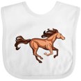 thumbnail image 3 of Inktastic Galloping Brown Horse-stylized Illustration Boys or Girls Baby Bib, 3 of 4