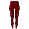 thumbnail image 4 of Kedxroy Womens High Waisted Novelty Christmas Holiday Printed Leggings Funny Christmas Leggings(Red,M), 4 of 5