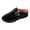 2Black, variant on Suede Mules for Women Closed Toe Low Wedge Sandals Comfortale Slip on Walking Shoes Non Slip Casual Summer Outdoor Slippers Wine Size 9