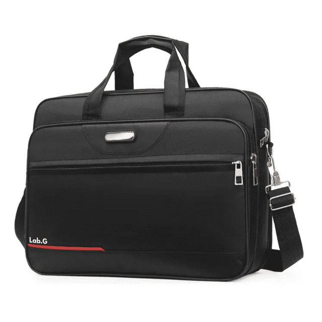 Ejecutivo Crossbody Portafolio Maletín Para Laptop Lab.G negro línea roja