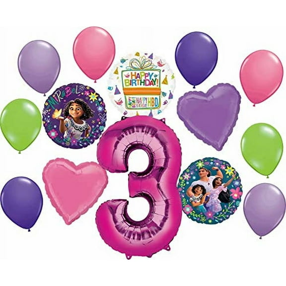 Encanto 3rd Birthday Party Supplies Balloon Bouquet Decorations