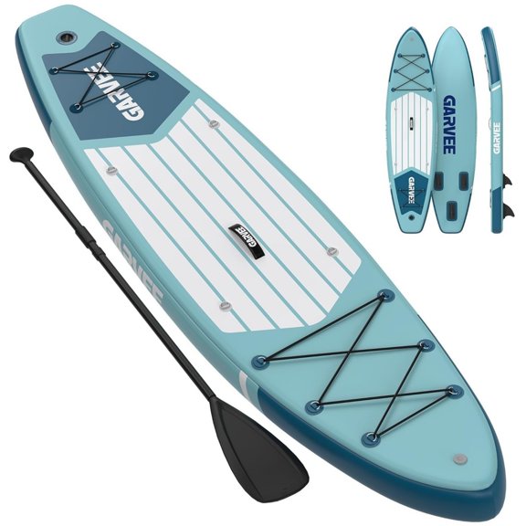 Inflatable Paddle Board, 10.6ft/11ft Inflatable Stand Up Paddle Board with Premium Accessories, Non-Slip EVA Deck, Ultra-Light Carry Bag, Pump, SUP Board for Adult