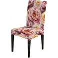 thumbnail image 2 of Chair Covers for Dining Chairs Set of 4 Pink Flowers Dining Chair Covers Slipcovers for Chairs for Chairs Dining Room for Room, 2 of 6