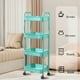 thumbnail image 5 of Uuiauoio 4-Tier Rolling Cart with Wheels,Multifunction Utility Storage carts, Kitchen Storage Organizer,With Armrests Storage Rack Bathroom Toilet Toiletries Storage Cart, 5 of 6