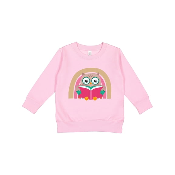 Inktastic Book Lover Owl Reading Librarian Toddler Sweatshirt