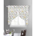 thumbnail image 3 of Wildflowers Blossom Swag Valances for Windows, Spring Pastoral Botanical Flowers Rustic Rod Pocket Sheer Valances for Windows, Swag Toppers Light Filtering for Kitchen Living Room 2 Panels 28''x36'', 3 of 6