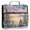 Watercolor Winter Landscape, variant on Water-Resistant 3-Ring Binder Organizer with Multiple Pockets Zipper Binder Bag for Office Watercolor-style Snowman Pattern
