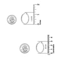 thumbnail image 5 of LeCalla 925 Sterling Silver Hoop Earrings for Women Diamond-Cut Classic Italian Design Earring Hoops for Women 30MM, 5 of 8
