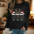 thumbnail image 4 of Weiqiqre Fall Outfits for Women Christmas Sweater Xmas Tree Sequin Top Winter Crewneck Family Holiday Outfits, 4 of 6