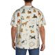 thumbnail image 3 of Balery Dogs Funny Pets Camisa Casual de Manga Corta con Botones para Hombre, Texturizada, Estilo Cubano, para Playa, Verano-Small, 3 of 5