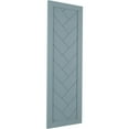 thumbnail image 2 of Ekena Millwork 12"W x 32"H True Fit PVC Single Panel Herringbone Modern Style Fixed Mount Shutters, Peaceful Blue (Per Pair - Hardware Not Included), 2 of 8