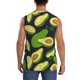 thumbnail image 4 of Fotbe Fresh Avocado Men's Camiseta sin Mangas Estampada para Hombres, Playera Casual para Gimnasio, Entrenamiento, Playa-XX-Large, 4 of 7