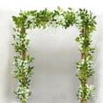 thumbnail image 4 of Mdesiwst 200CM Artificial Wisteria Flower Garland Wedding Garden Indoor Outdoor Wall Hanging Faux Climbing Floral Greenery Drooping Ivy Decoration, 4 of 7