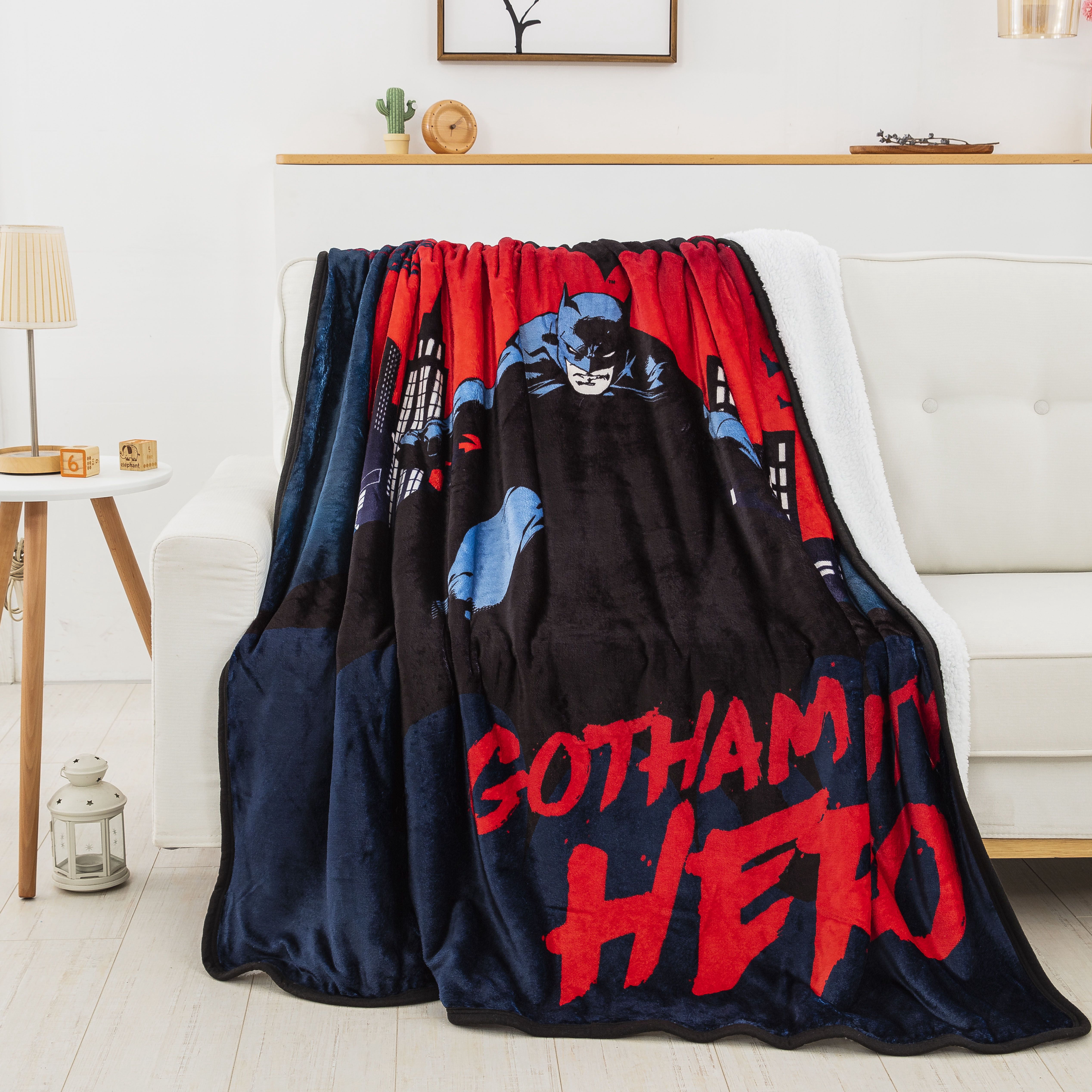 Batman Game Of Thronesham City Hero Silk Touch Sherpa Twin Size, 60 x 80 inches