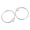 thumbnail image 2 of Galaxy Gold 14K White Gold 4.00 CTW Freshwater Pearl Hoop Earrings - June Birthstone - Balance & Intuition - Fine Jewelry for Women, 2 of 2