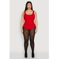 thumbnail image 3 of Womens Plus Size Double Layered Scoop Neck Bodysuit, 3 of 5