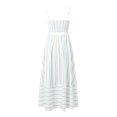 thumbnail image 4 of Women Striped Sleeveless Maxi Dress Swing Cutout Midi Dress Backless Smocked Spaghetti Strap Boho Flowy Long, 4 of 6