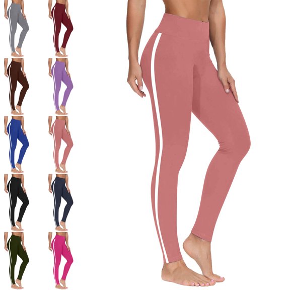 Danhjin Leggings for Women Stretchy High Waist Slim Yoga Pants Tummycontrol Casual Workout Gym Running Comfy Soft Trousers