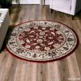 thumbnail image 4 of MDA Home Hollywood Border Traditional Area Rug in Brown/Red - 8'1'' Round, 4 of 10