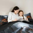 thumbnail image 5 of jejeloiu Wild Dragon Bedding Comforter Set,Magic Cartoon Animal Twin Comforter Sets,Black Orange Bedding Set For Boys Kids,Microfiber Bedroom Decor Reversible,2pcs, 5 of 8