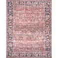 thumbnail image 3 of Nuloom Katie SpinClean Machine Washable Distressed Bordered Area Rug, 4' x 6', Katie Rust, 3 of 5