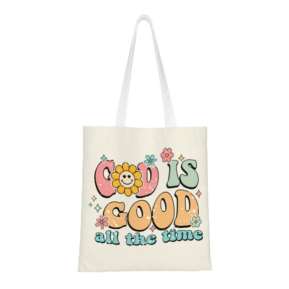 VIVACITE Christian Tote Bags for Women Vintage Canvas Tote Bag for Women Bible Tote Bags for Women Christian Gifts for Women Faith Bible Carrier Church Bags for Women with Christian Art 4